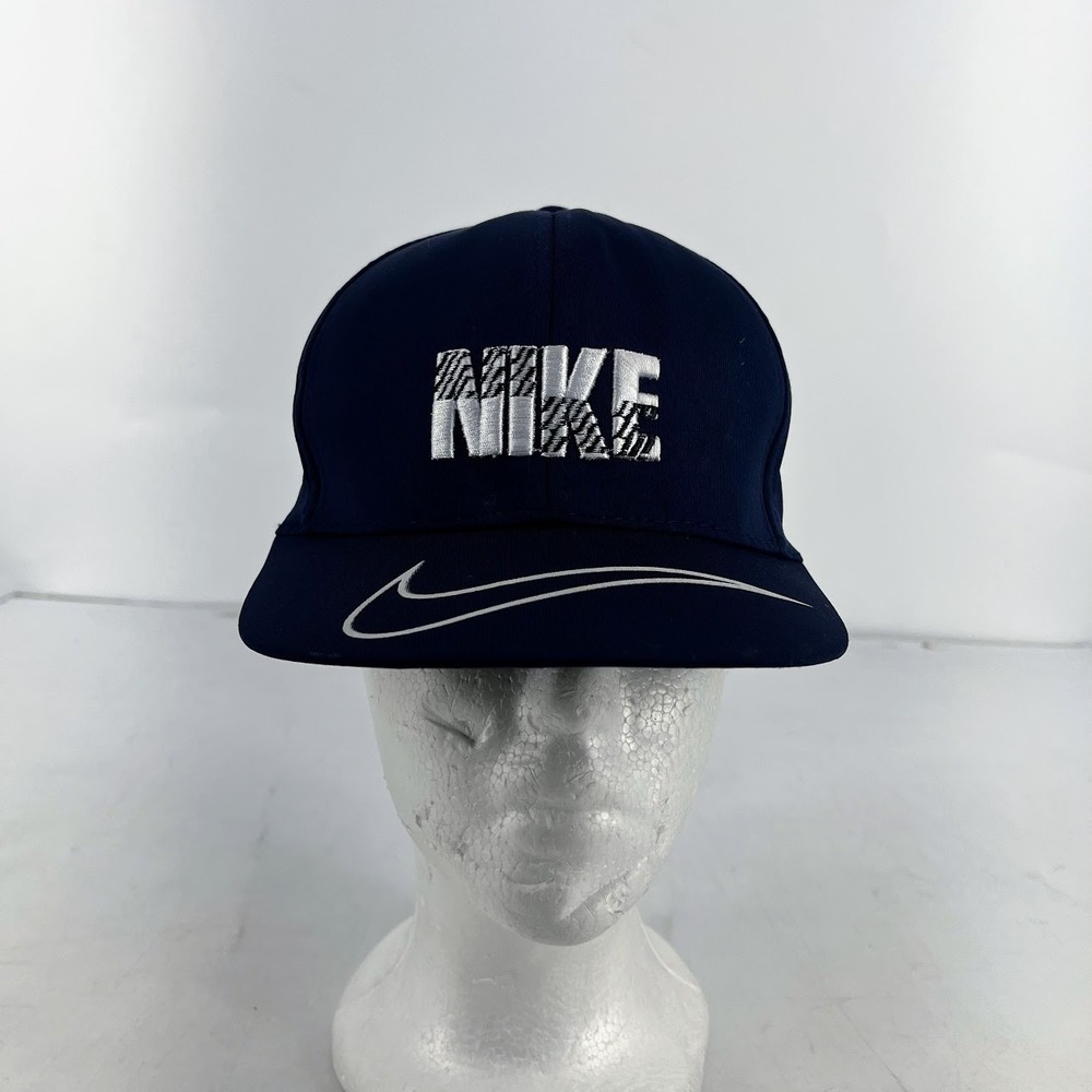 Nike Kids Navy Blue Baseball Cap Embroidered Logo Swoosh Adjustable Hat